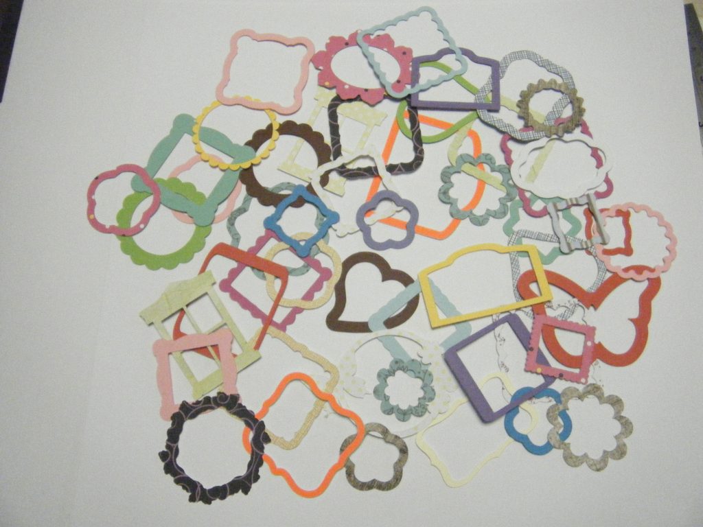 50 Assorted Die Cut Mini Frames for crafting, Card-making, Scrapbooking