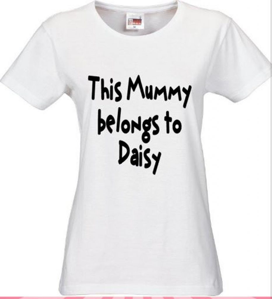 Fun T-Shirt - This Mummy belongs to XXX Ladies T-shirt