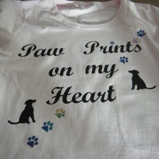 Paw Prints on my Heart - Dog Lovers T-shirts