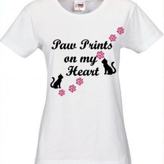 Paw Prints on my Heart - Cat Lovers T-shirts