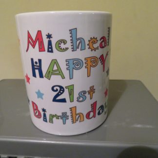 Birthday Star Mugs Personalised for any Birthday