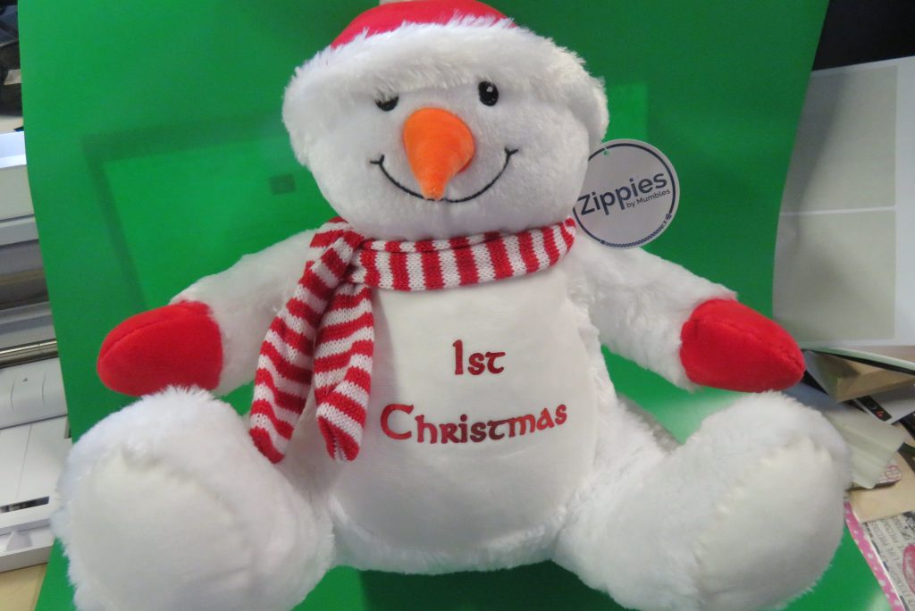 Snowman 1st Christmas Soft Toy / Case by Mumbles