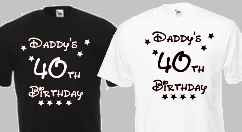 Age / Number with Stars T-shirts in Adult sizes from Small to 5XL