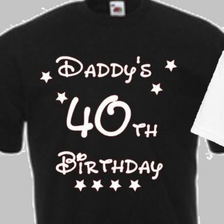 Age / Number with Stars T-shirts in Adult sizes from Small to 5XL